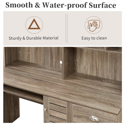 Modern Home Office Desk- 59" Computer Desk Table