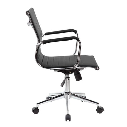 Modern Medium Back Executive Office Chair - Black