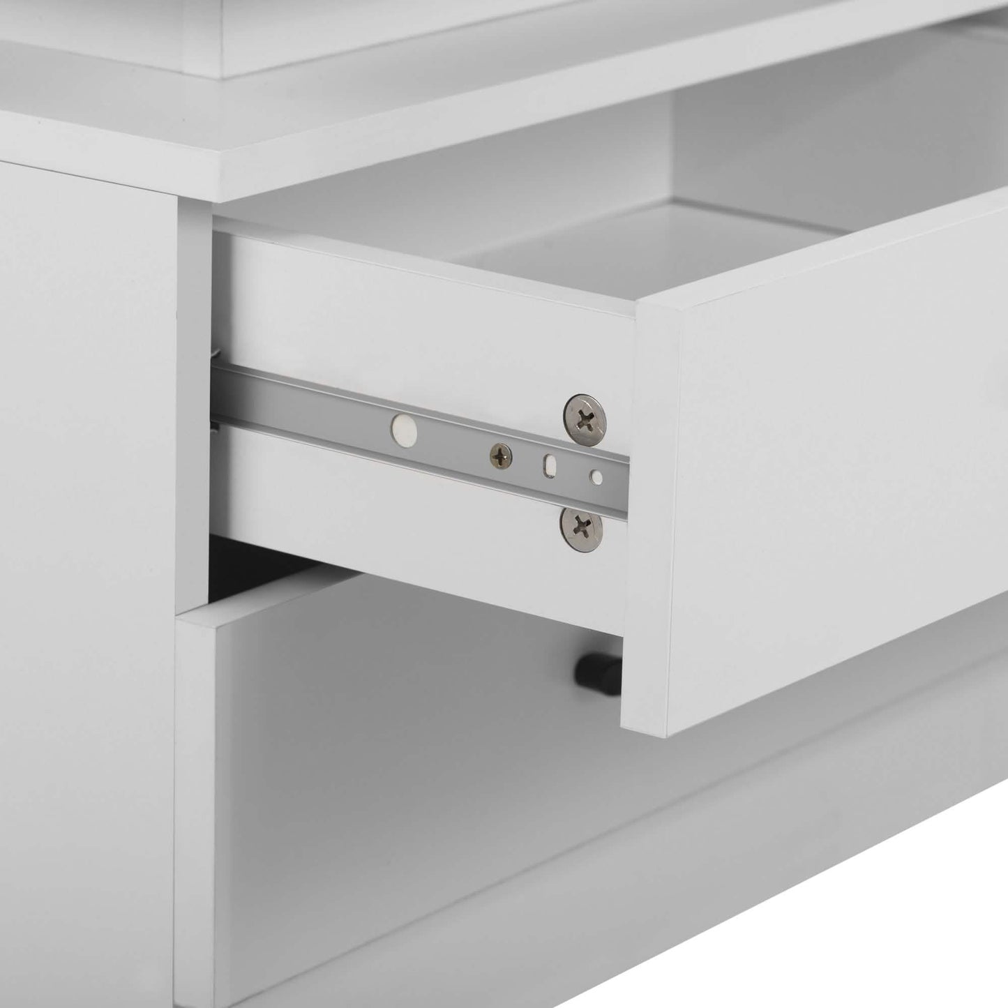 Modern Night Stand with LED Lights and Charging Station