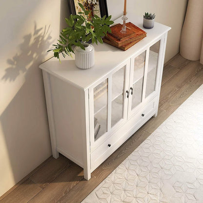 Modern Storage Cabinet with Metal Handles
