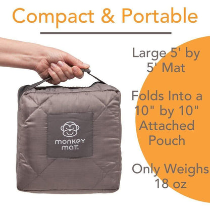 Monkey Mat Quilted Lightweight Luxurious Water Repellant Picnic Travel Blanket