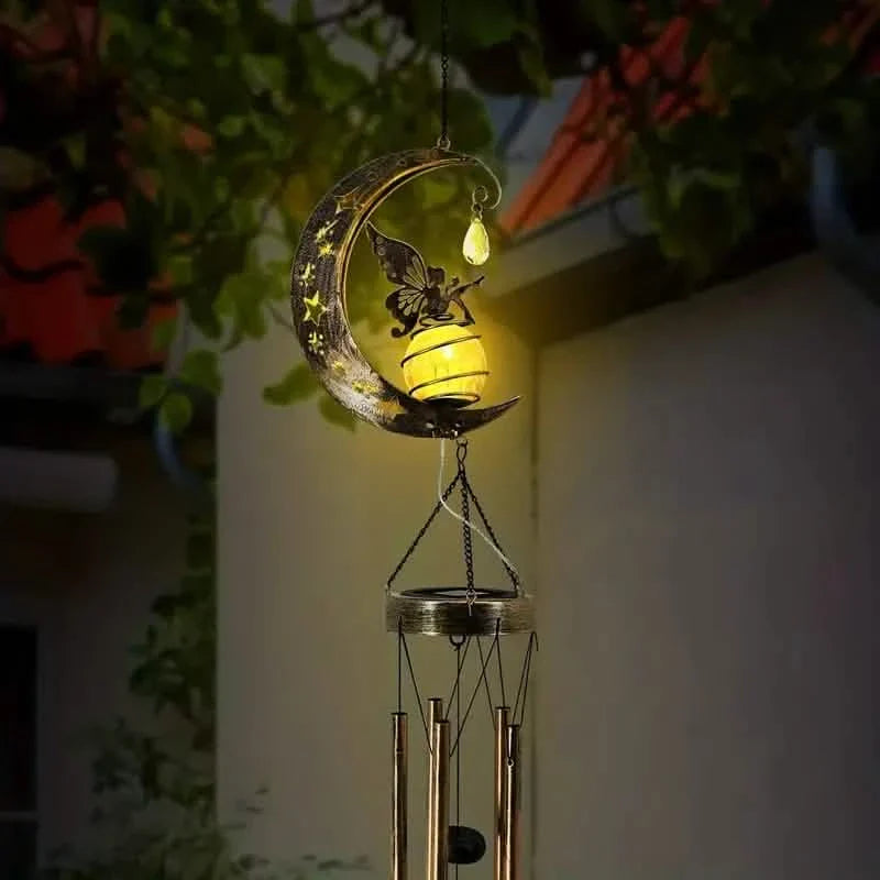 Moon Fairy Solar Wind Chimes Outdoor