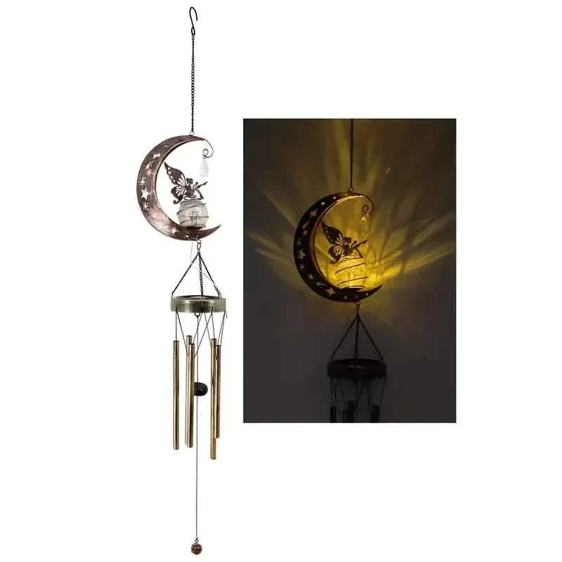 Moon Fairy Solar Wind Chimes Outdoor