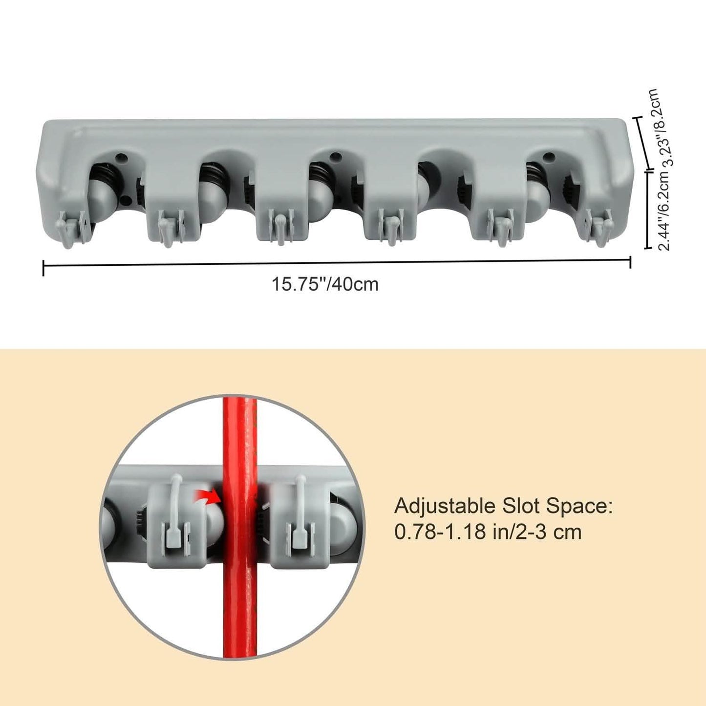 Mop Holder Wall Mount Organizer