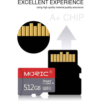 Moric 512GB Micro SD Card Fast Speed MicroSDXC UHS-I Memory Card  (Refurbished)