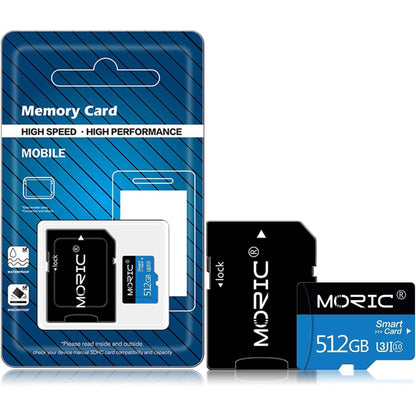 Moric 512GB Micro SD Card with Adapter Class 10 Fast Speed Memory Card  (Refurbished)