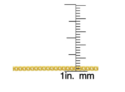 10K Gold Moricci 2MM Italian Cuban Chain Necklace