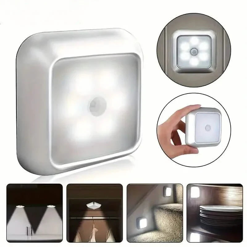 Motion Sensor Night Light, 6 LED Wall Lamp