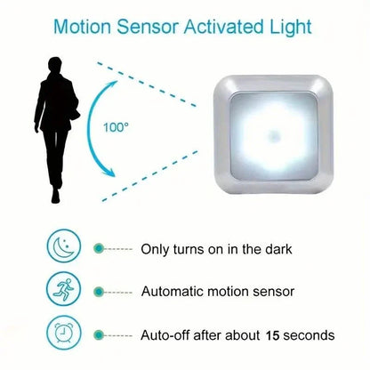 Motion Sensor Night Light, 6 LED Wall Lamp