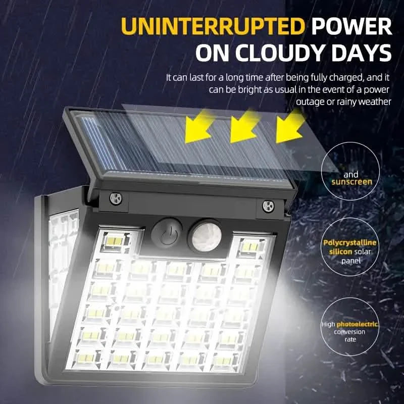 Motion Sensor Solar Street Light - Dusk to Dawn, Energy Efficient LED Lamp
