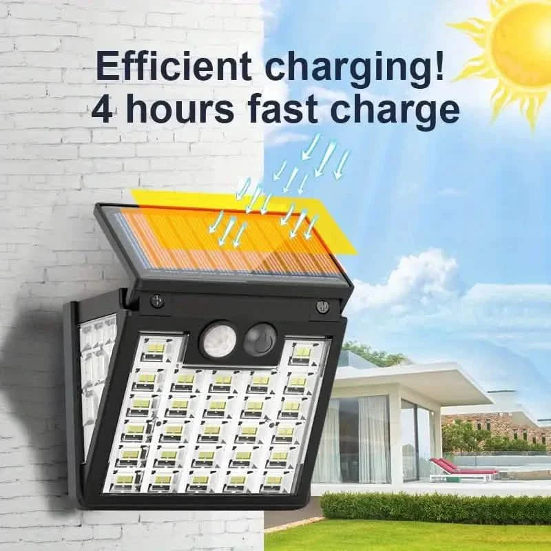 Motion Sensor Solar Street Light - Dusk to Dawn, Energy Efficient LED Lamp
