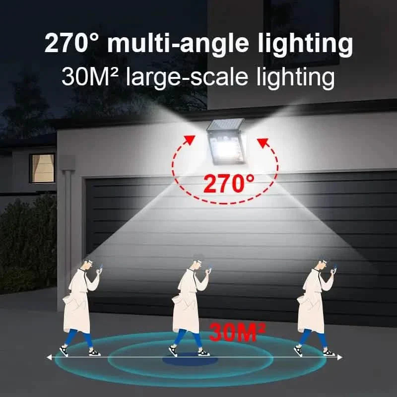 Motion Sensor Solar Street Light - Dusk to Dawn, Energy Efficient LED Lamp