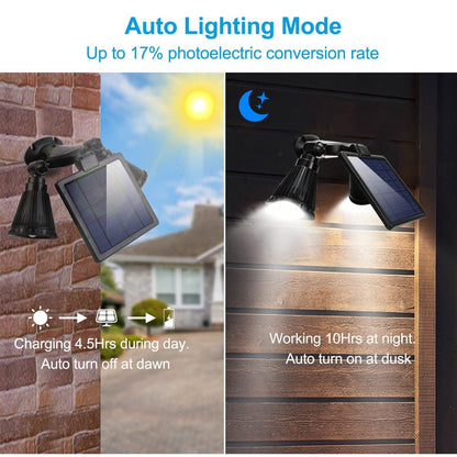 Motion Sensor Spotlights 2000lm Security Lights with Dual Head 360 Degree Rotatable
