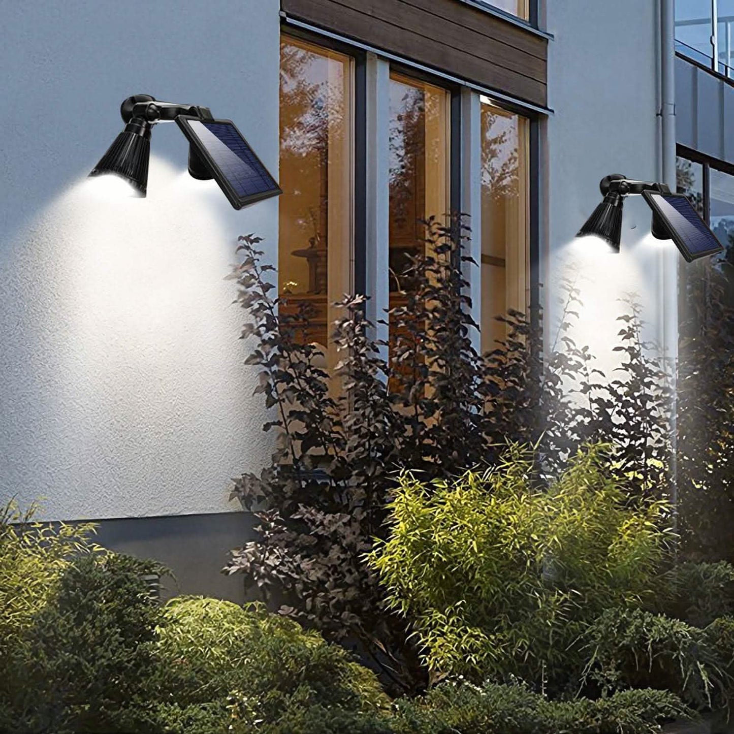 Motion Sensor Spotlights 2000lm Security Lights with Dual Head 360 Degree Rotatable