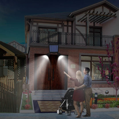 Motion Sensor Spotlights 2000lm Security Lights with Dual Head 360 Degree Rotatable