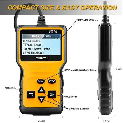 MOTOPOWER MP69033 OBD2 Scanner Universal Car Engine Fault Code Reader