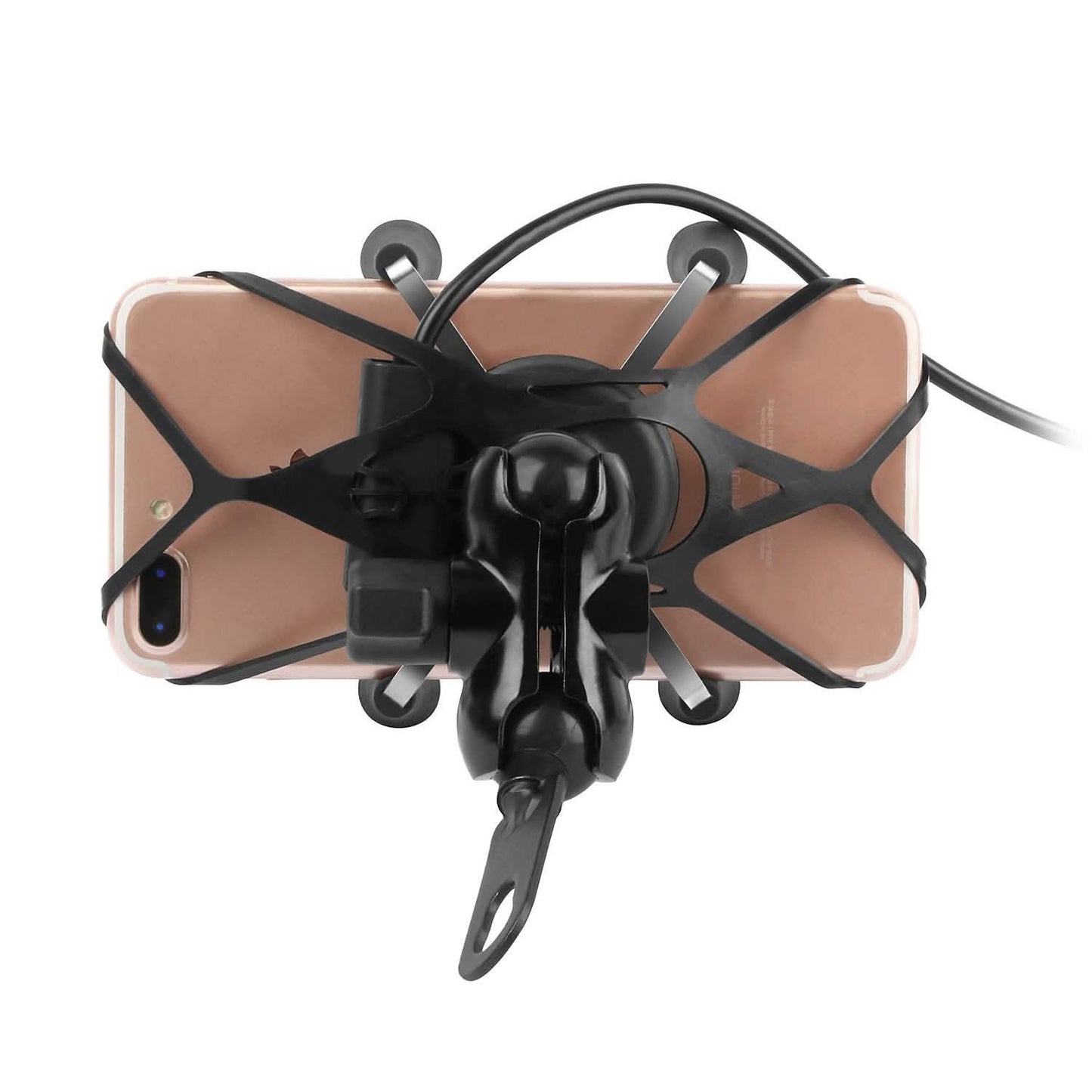 Motorcycle Handlebar Mount Holder with USB Charger