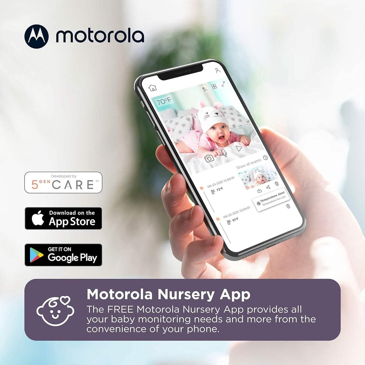 Motorola Baby Monitor PIP1500 Connect - 5" WiFi Video Baby Monitor with Camera  (Refurbished)