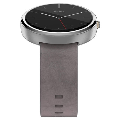 Motorola Moto 360 - Stone Grey Leather Smart Watch