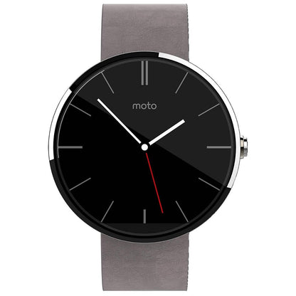 Motorola Moto 360 - Stone Grey Leather Smart Watch