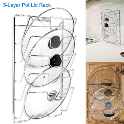 Mounted Pot Lid Rack Pot Cover Organizer