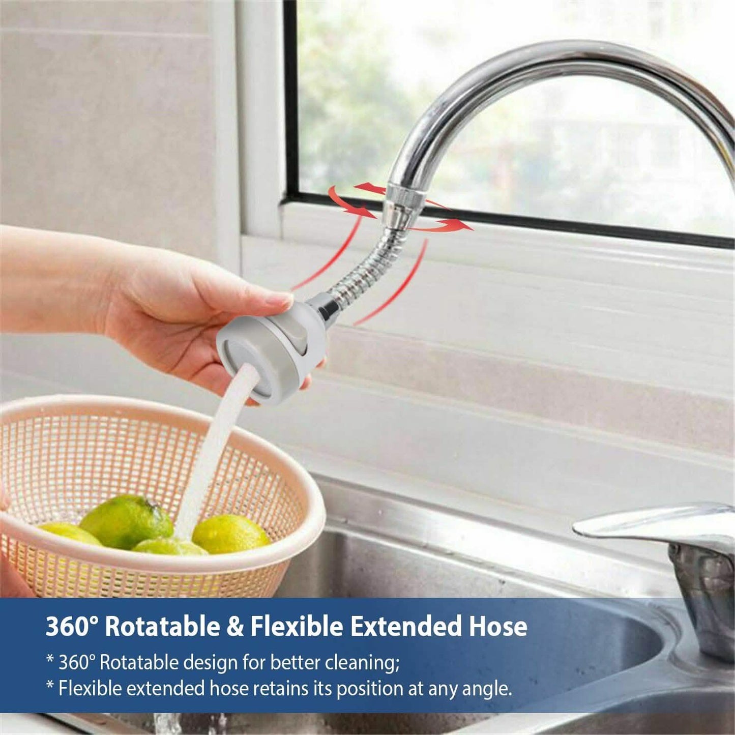 Movable Kitchen Tap Head 360° Rotatable Swivel
