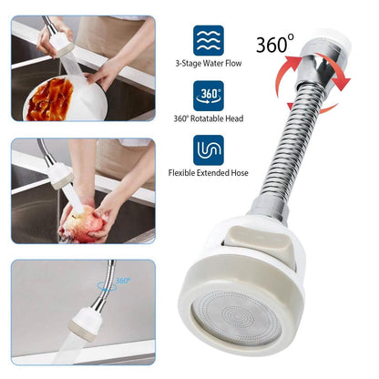 Movable Kitchen Tap Head 360° Rotatable Swivel