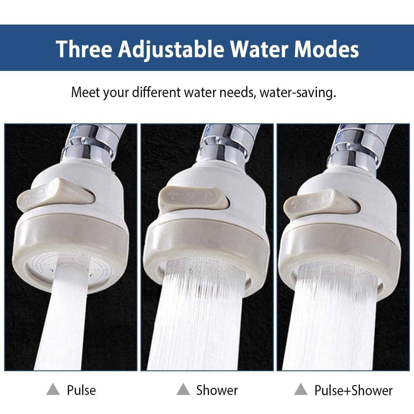 Movable Kitchen Tap Head 360° Rotatable Swivel
