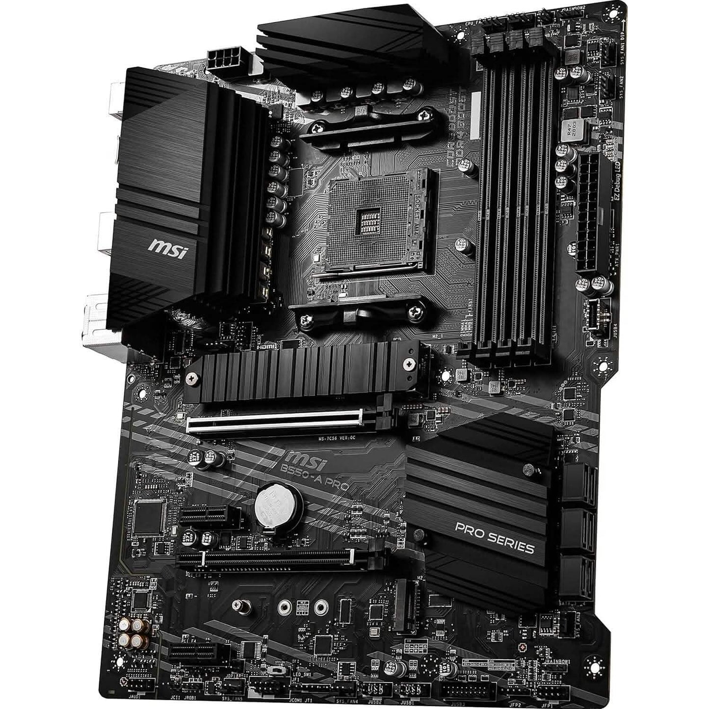 MSI B550-A PRO ProSeries Motherboard (AMD AM4, DDR4, PCIe 4.0, SATA 6Gb/s, M.2, USB 3.2 Gen 2, HDMI/DP, ATX) (Refurbished)