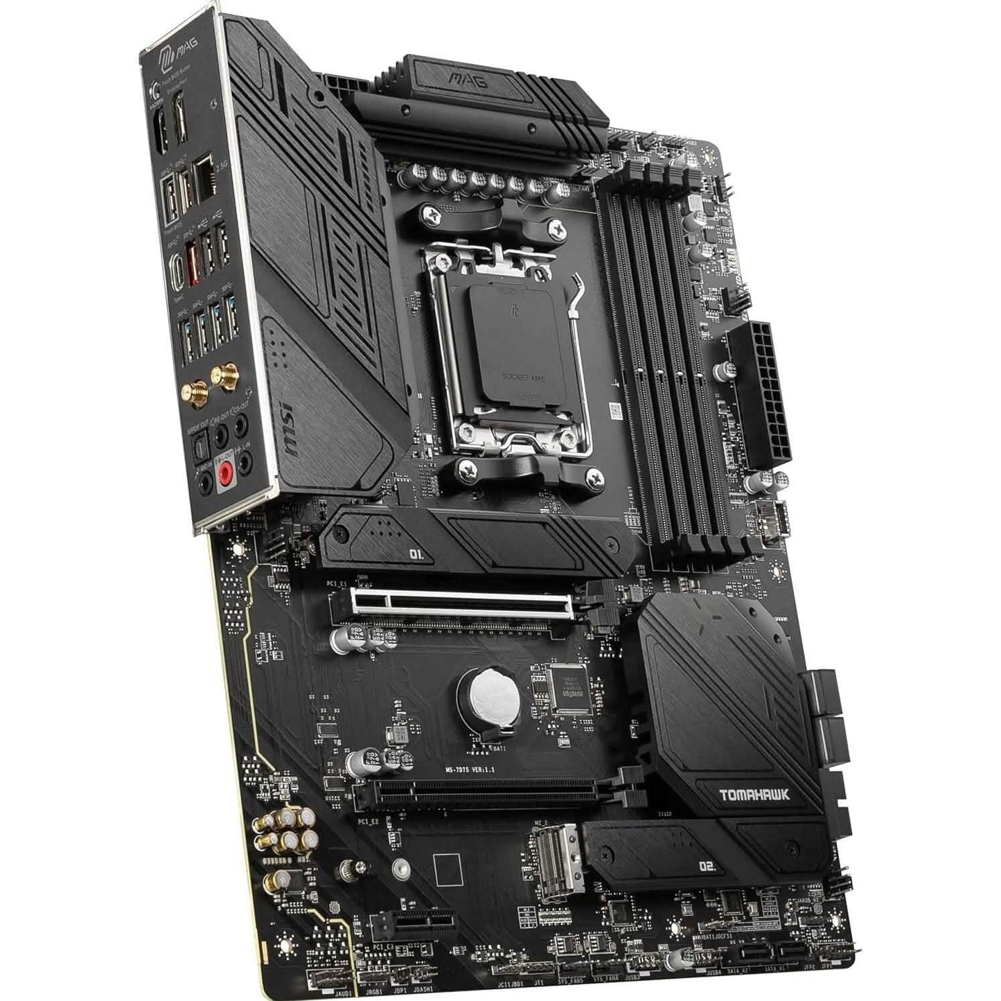 MSI MAG B650 Tomahawk WiFi Computer Gaming Motherboard (AM5, ATX, DDR5, PCIe 4.0, M.2, SATA 6Gb/s, USB 3.2 Gen 2, HDMI/DP, Wi-Fi 6E, AMD Ryzen 7000 Series Processors) (Refurbished)
