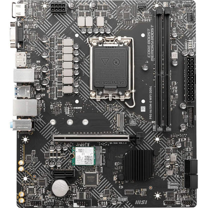 MSI PRO H610M-G WiFi DDR4 ProSeries Motherboard (mATX, 12th/13th Gen Intel Core, LGA 1700 Socket, DDR4, PCIe 4, 2.5G LAN, M.2 Slots, USB 3.2, Wi-Fi 6)  (Refurbished)