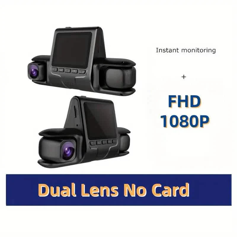 Car Dashcam Recorder, 2.0 Inch Screen Dual Lens HD Night Monitoring Mini Dash Cam