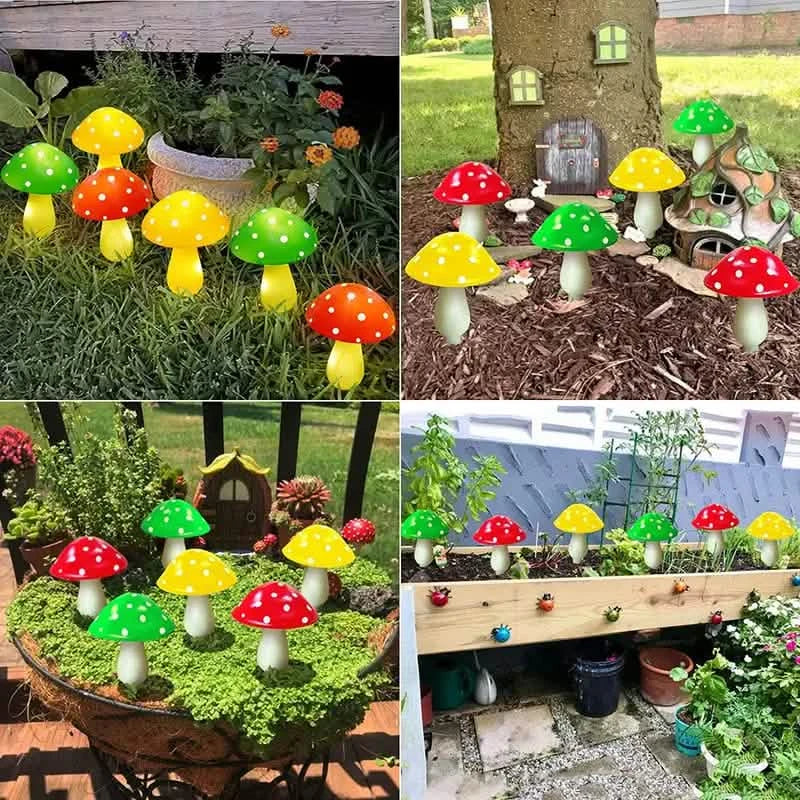 Multi-Color Changing LED Solar Mushroom Light
