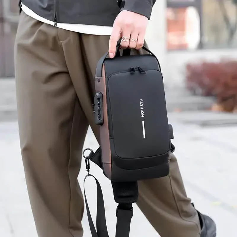 Multi-functional Trendy Sling Bag with Password Lock