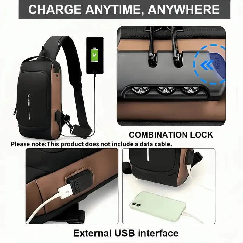 Multi-functional Trendy Sling Bag with Password Lock
