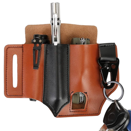 Multi-tool Sheath for Belt Leather EDC Pocket Organizer