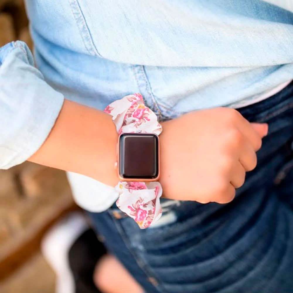 Multifunction Hair Scrunchie Apple Watch Band - Assorted Colors
