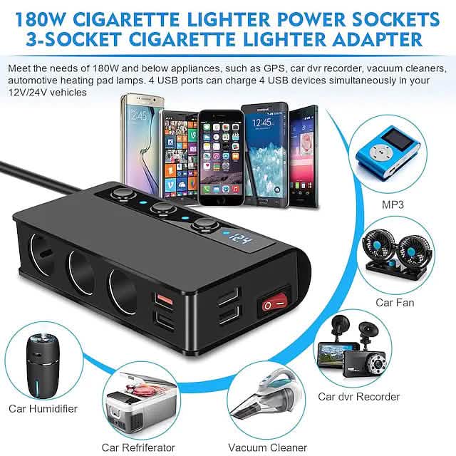 Multifunctional Car Charger Socket