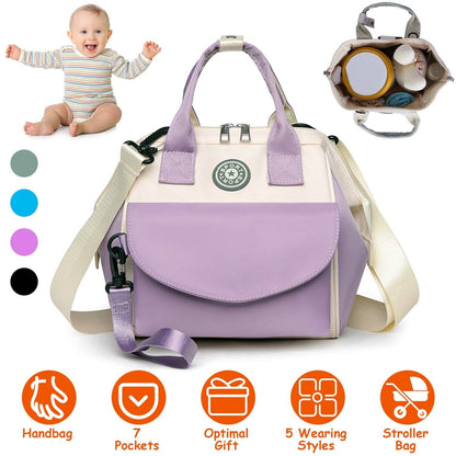 Multifunctional Diaper Changing Bag with 2 Insulated Pockets Commute Bag