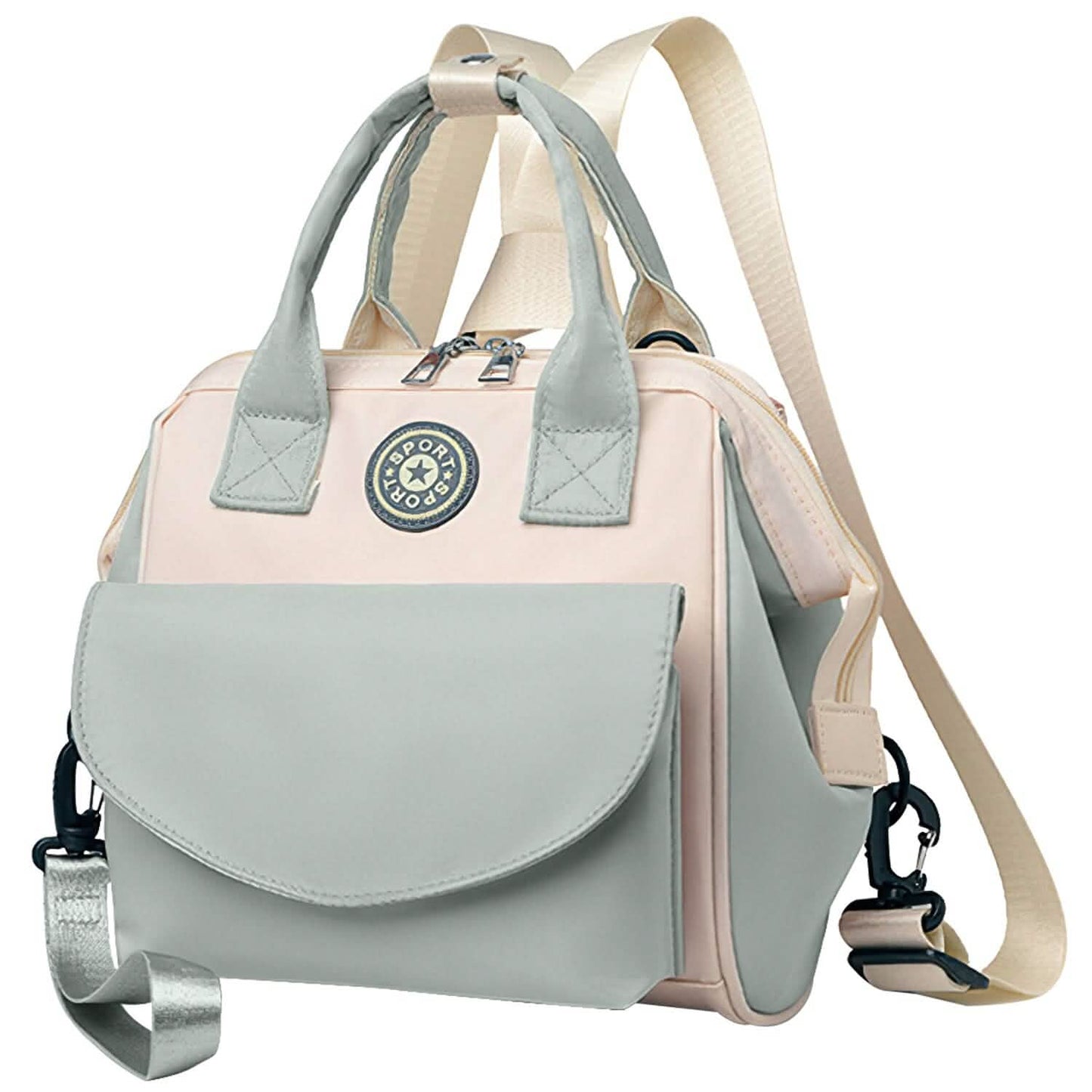 Multifunctional Diaper Changing Bag with 2 Insulated Pockets Commute Bag