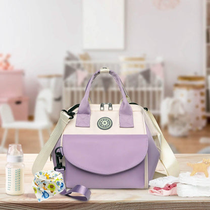 Multifunctional Diaper Changing Bag with 2 Insulated Pockets Commute Bag