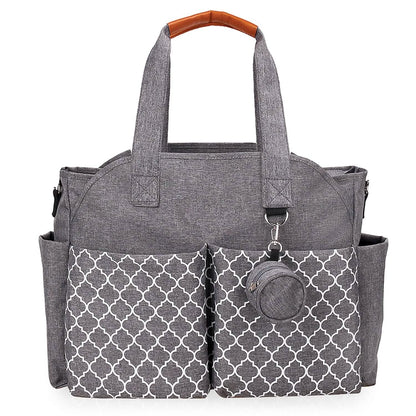 Multifunctional Diaper Changing Tote Bag with Adjustable Messenger Strap