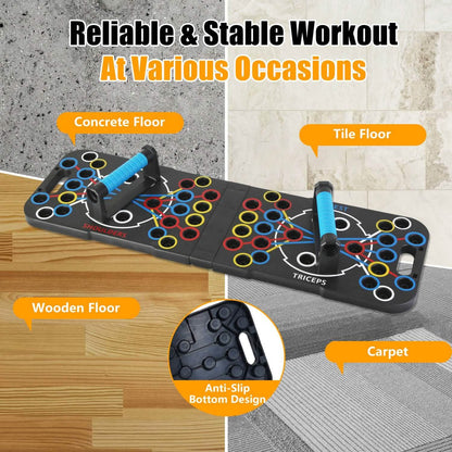 Multifunctional Push Up Board Home Strength Training Equipment with 15 Fitness Accessories