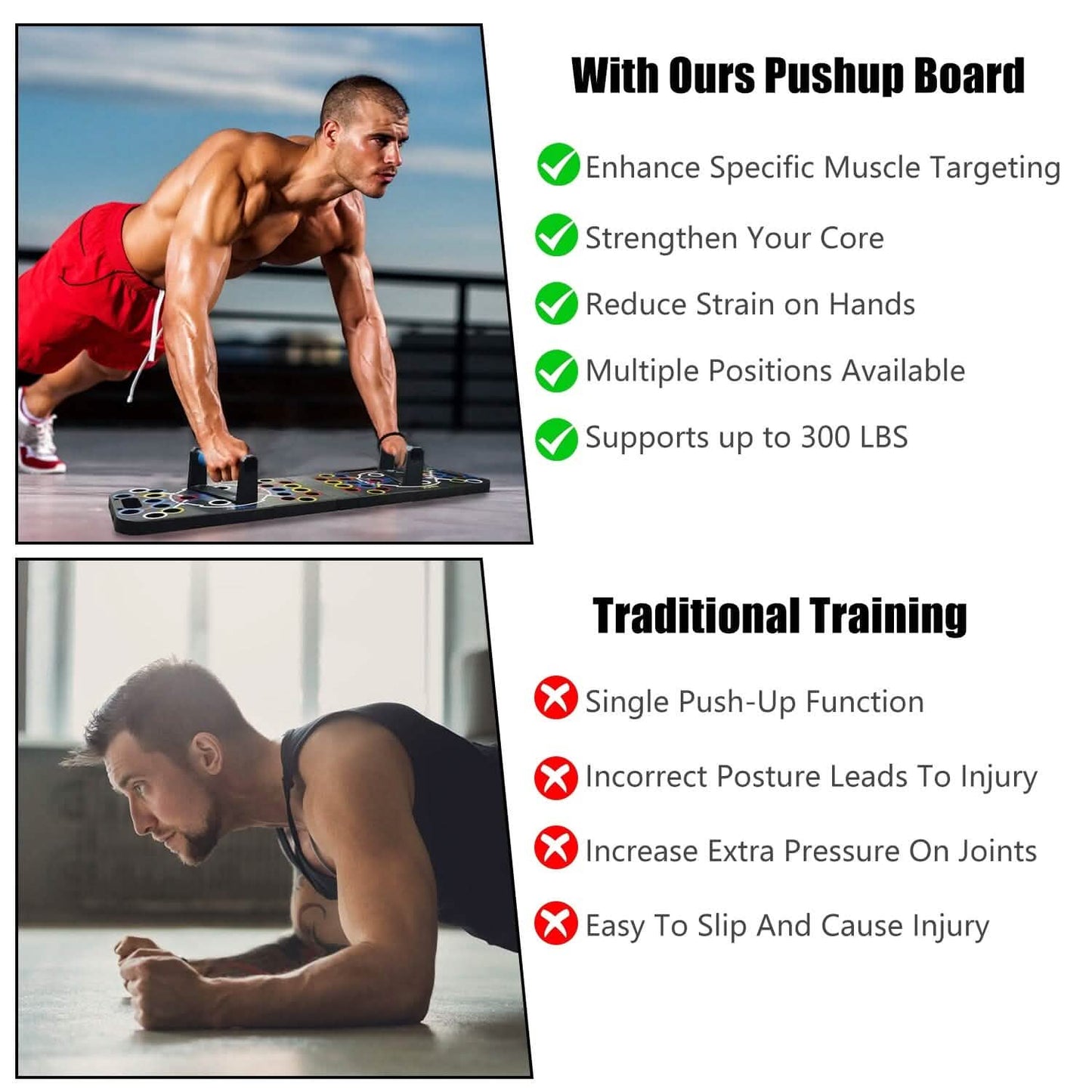 Multifunctional Push Up Board Home Strength Training Equipment with 15 Fitness Accessories