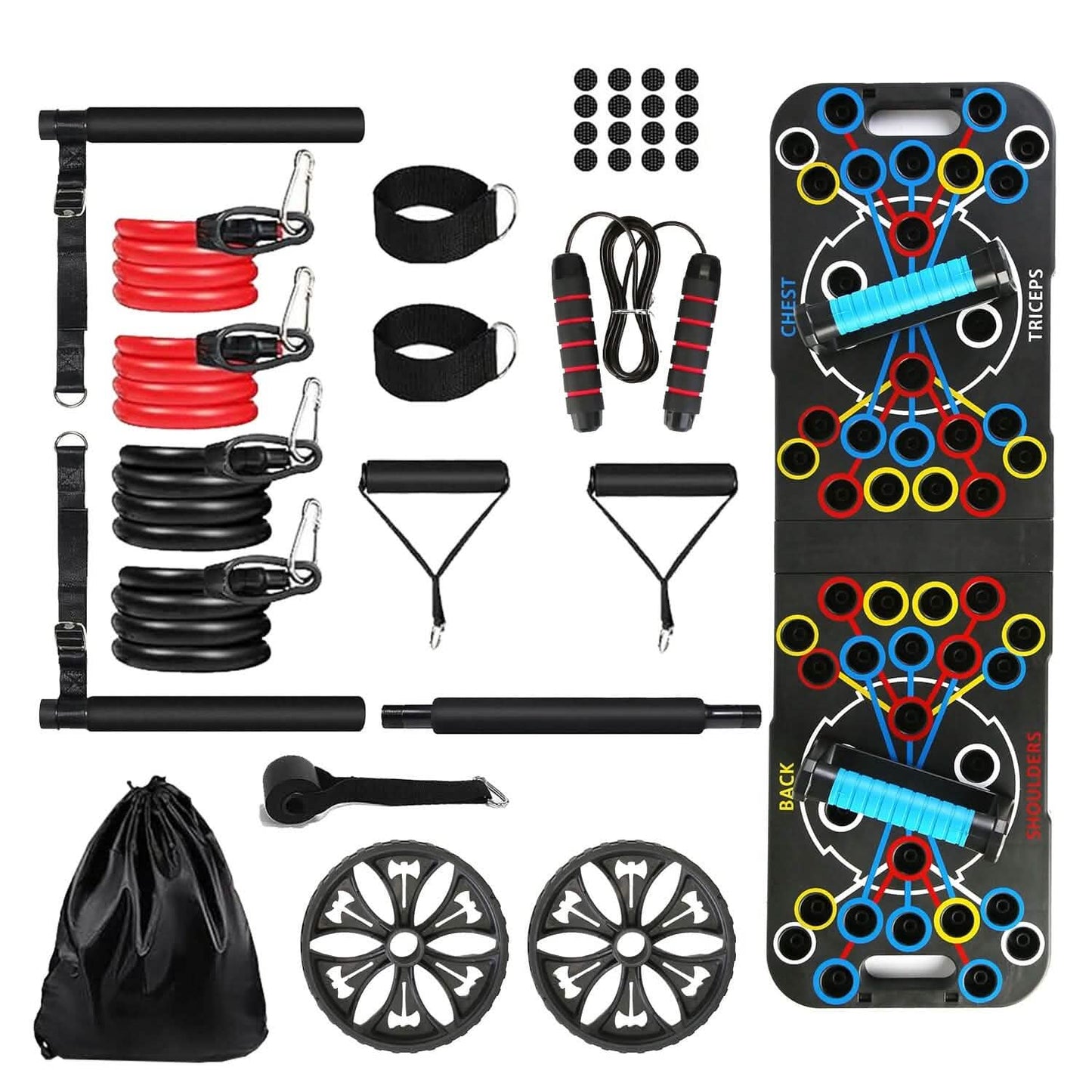 Multifunctional Push Up Board Home Strength Training Equipment with 15 Fitness Accessories