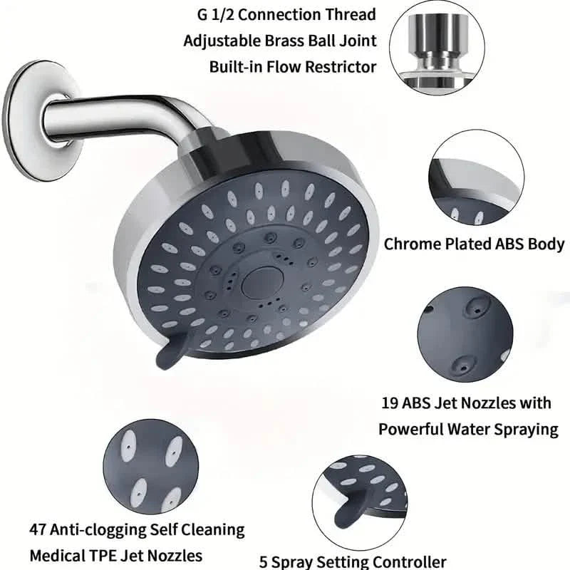 Multifunctional Replacement Rain Shower Head