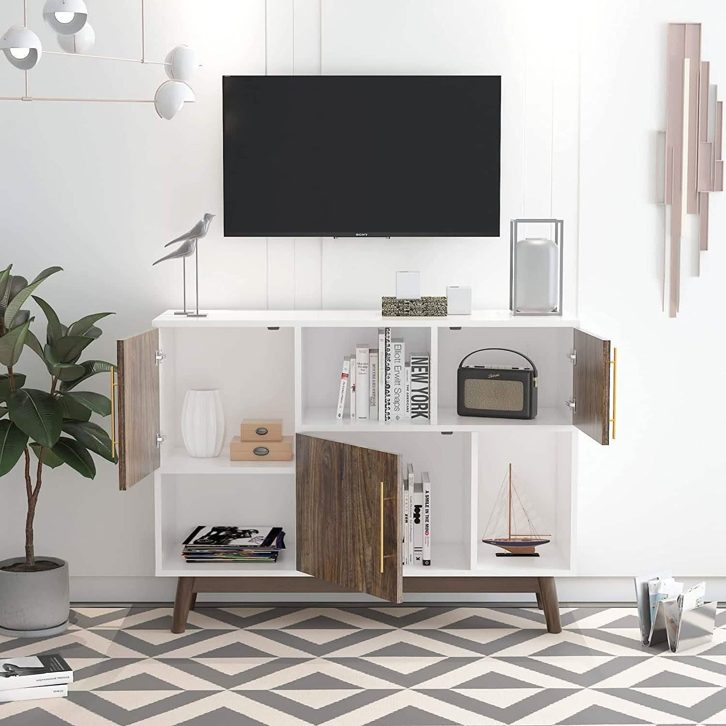 Multifunctional Storage Cabinet Modern Buffet or Kitchen Sideboard