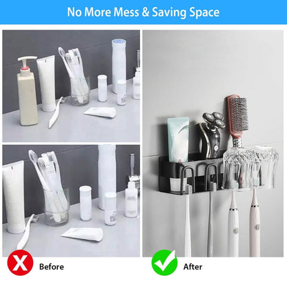 Multifunctional Toothbrush Holder Rack Organizer