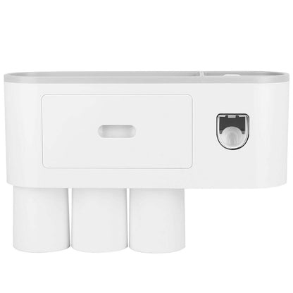 Multifunctional Wall Mount Toothbrush Holder Rack Organizer