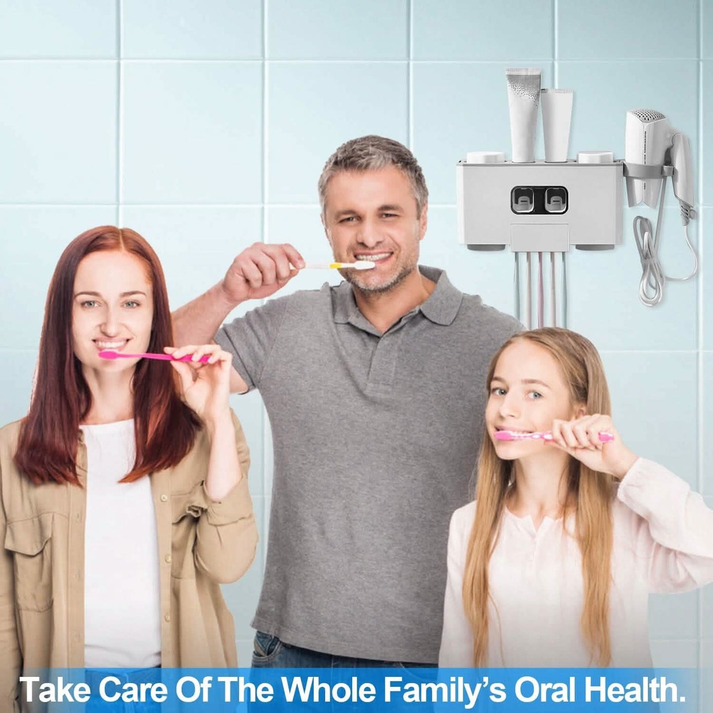 Multifunctional Wall Mount Toothbrush Organizer